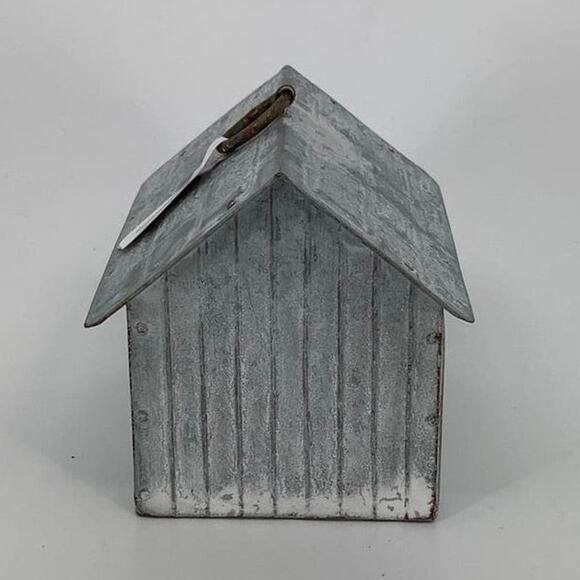 Terrain Zinc Miniature Handcrafted Dog House Ornament Anthropologie J19-5 - Picture 2 of 5